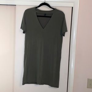 Dark Green T-Shirt Dress
